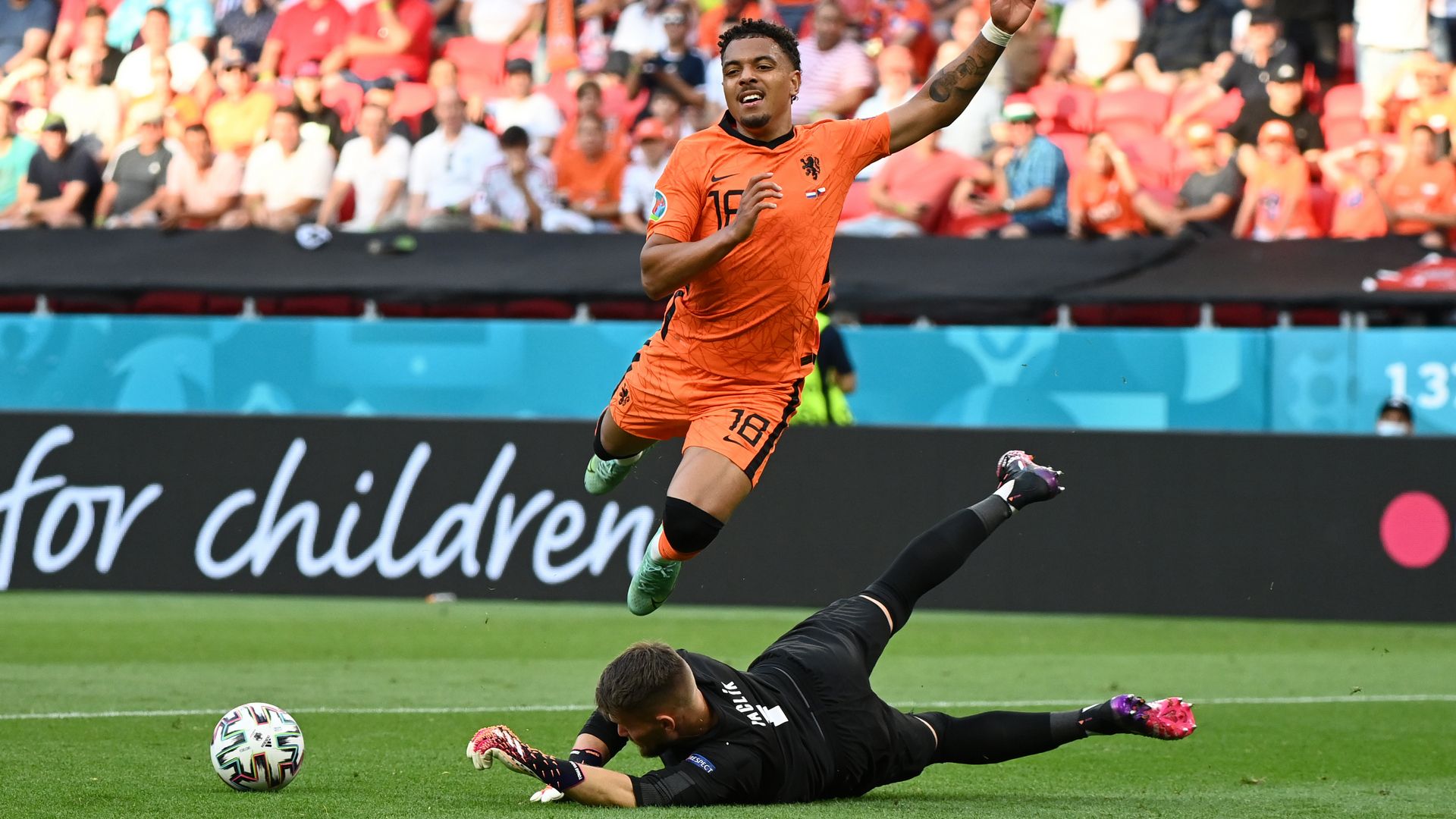 Donyell Malen Tomas Vaclik Netherlands Czech Republic Euro 2020