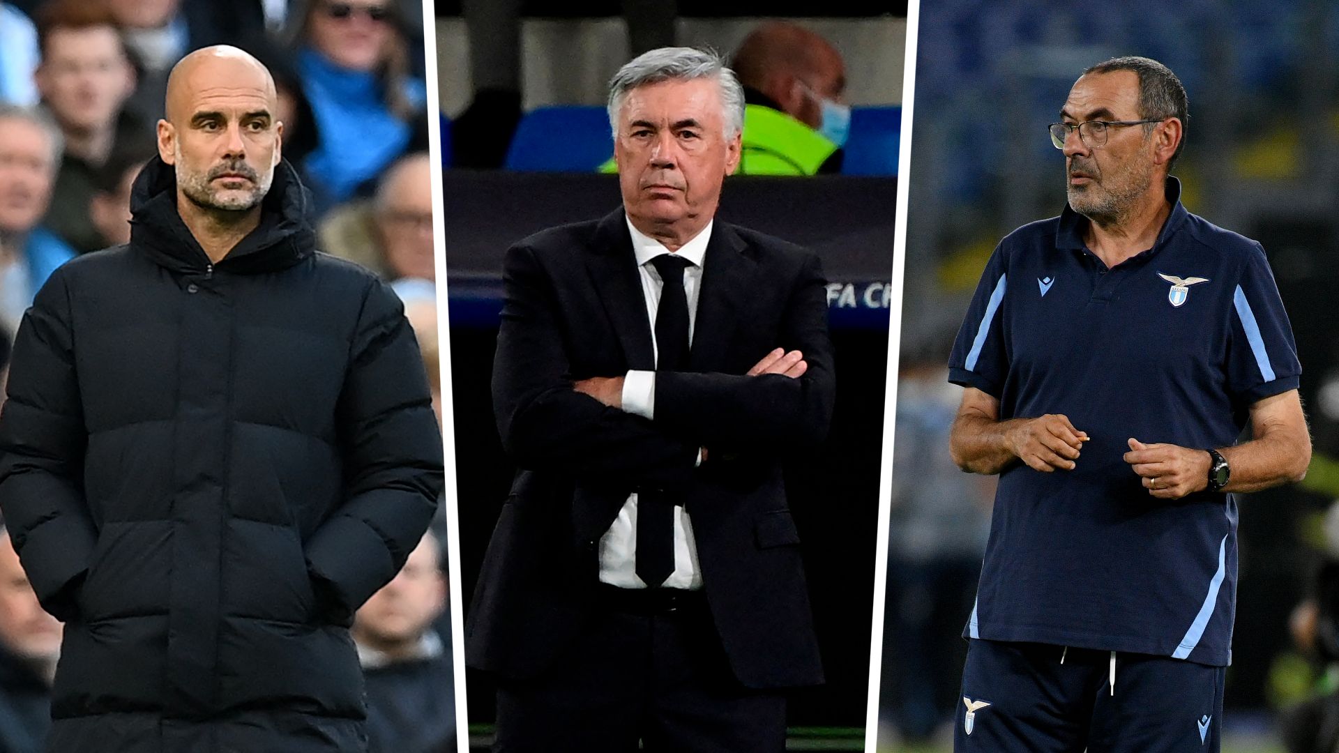 Pep Guardiola & Carlo Ancelotti & Maurizio Sarri GFX