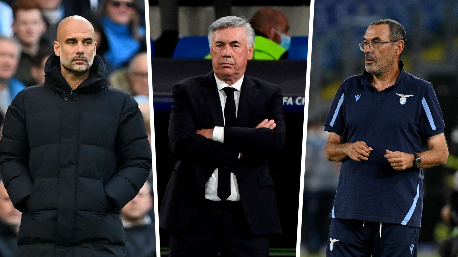 Pep Guardiola & Carlo Ancelotti & Maurizio Sarri GFX