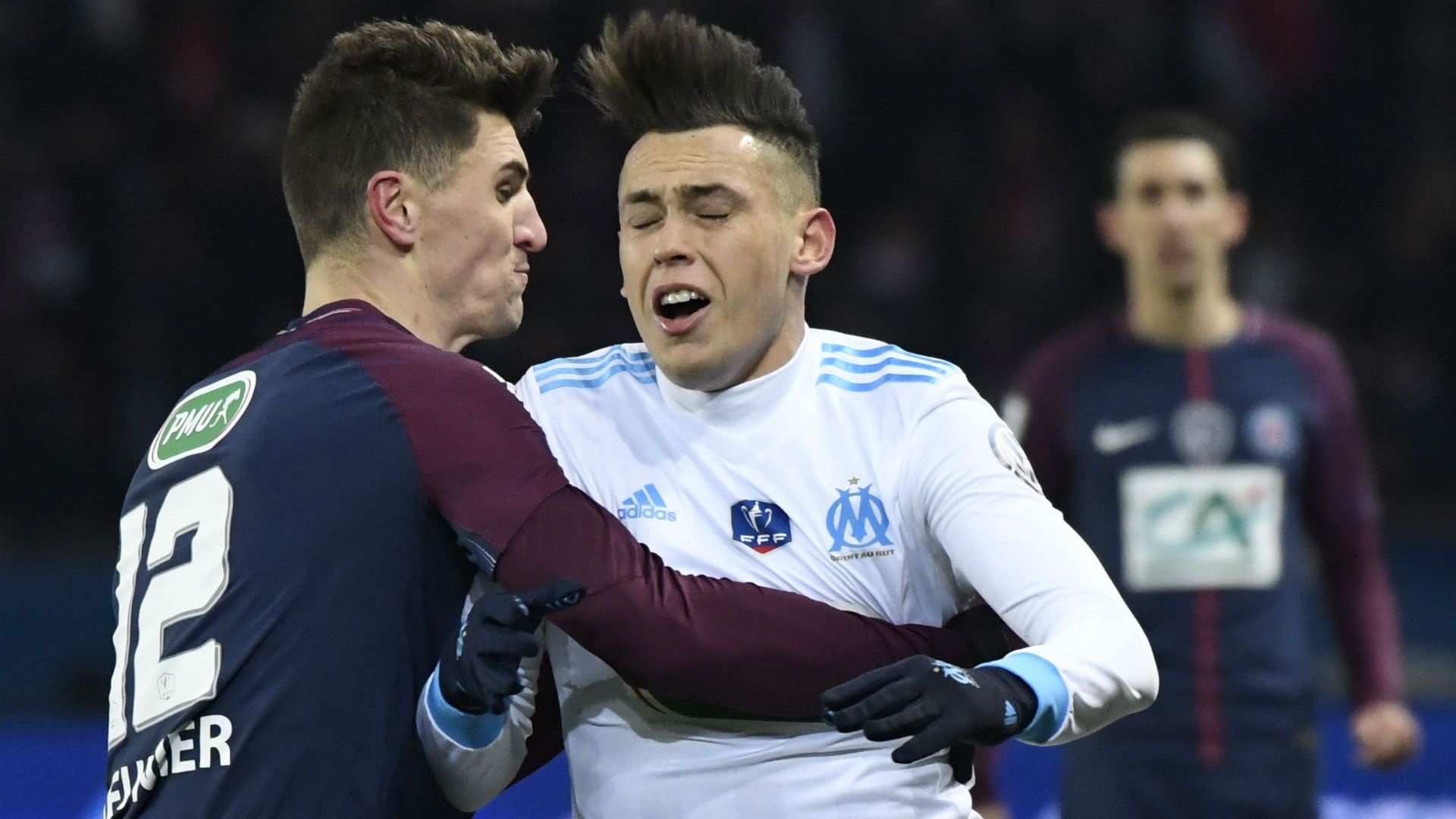 Lucas Ocampos Thomas Meunier PSG Marseille Coupe de France 28022018