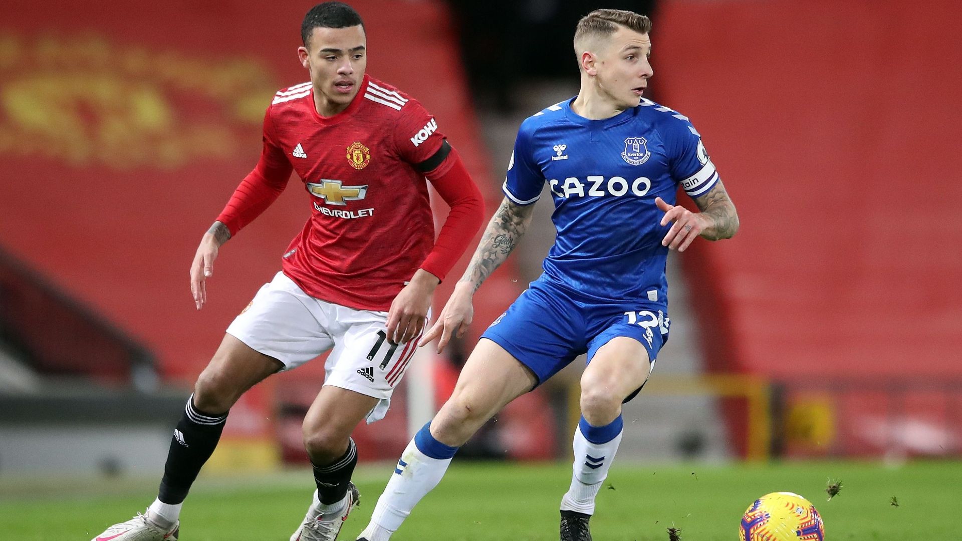 Mason Greenwood Manchester United Lucas Digne Everton 2020-21