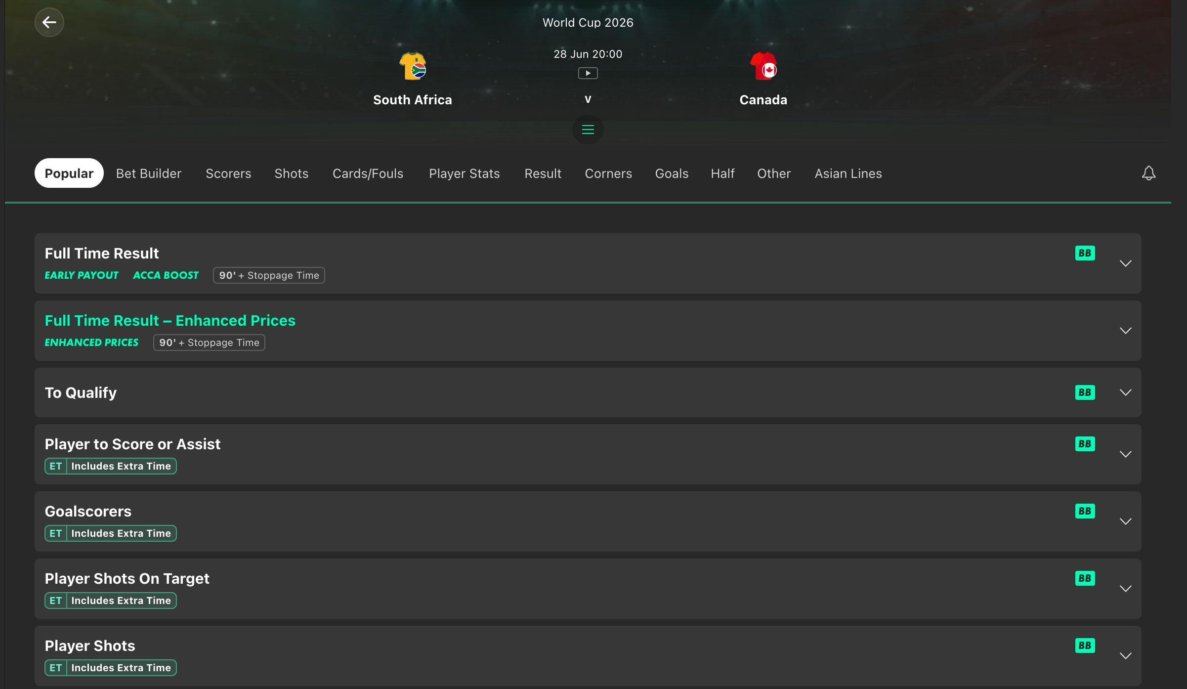 bet365 extra time example