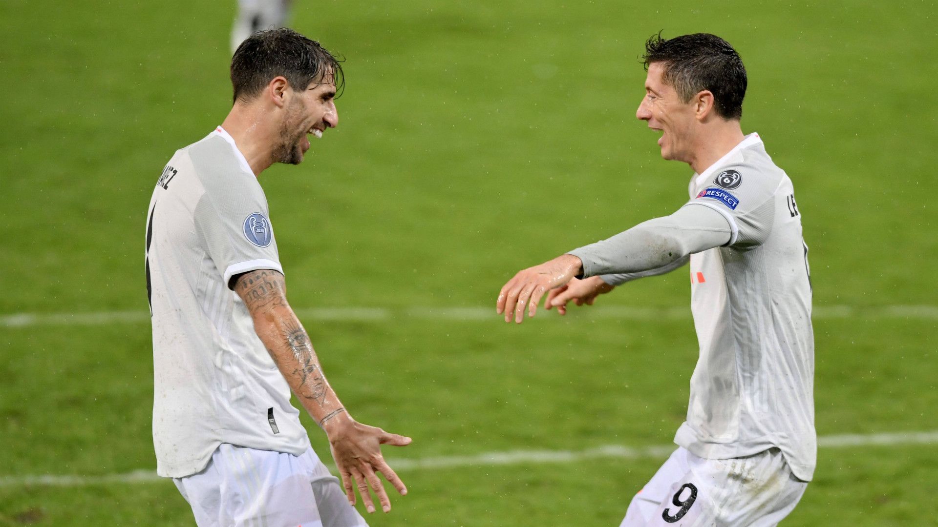 GERMANY ONLY: JAVI MARTINEZ ROBERT LEWANDOWSKI BAYERN MÜNCHEN CHAMPIONS LEAGUE 03112020