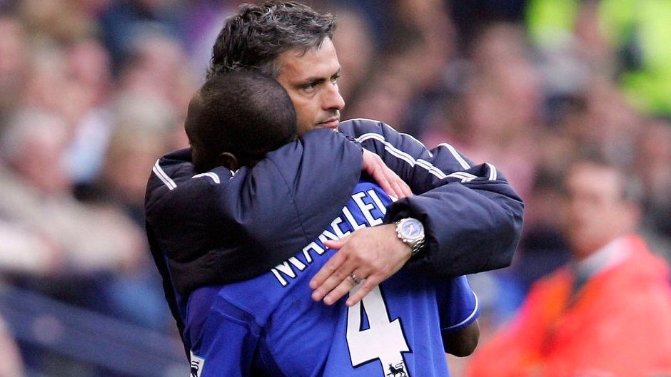 Jose Mourinho and Claude Makelele