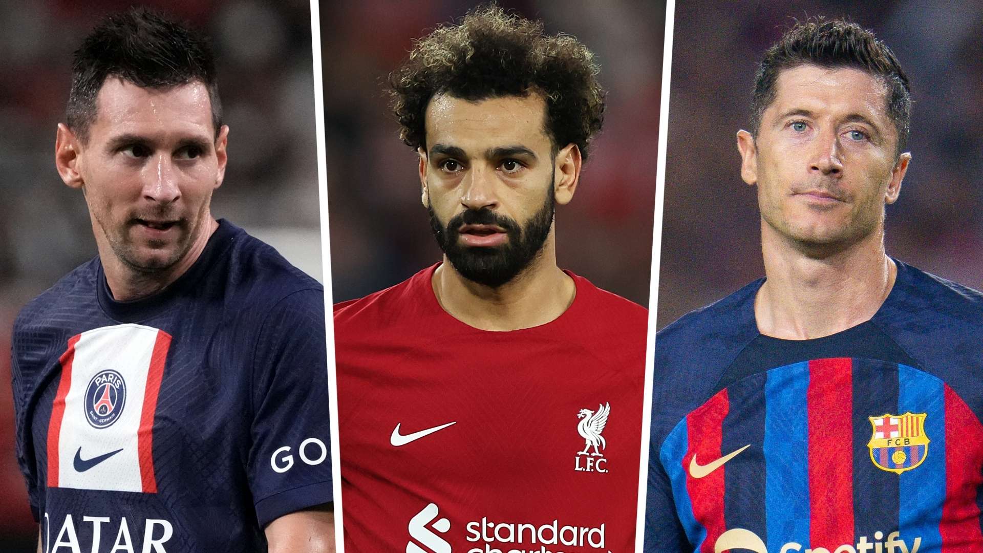 Lionel Messi Mohamed Salah Robert Lewandowski