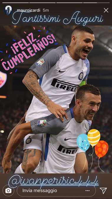 Icardi auguri a Perisic Screen