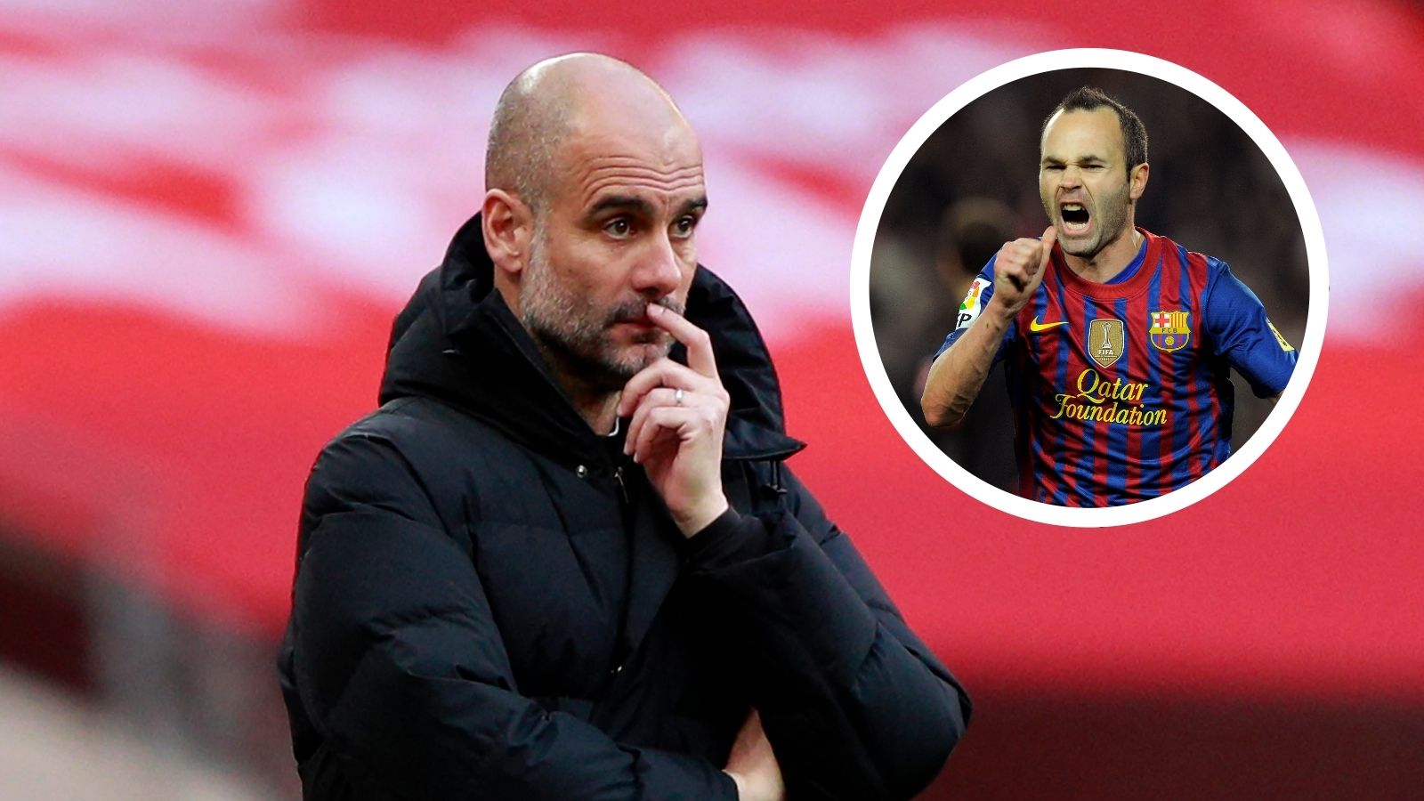 Pep Guardiola Andres Iniesta