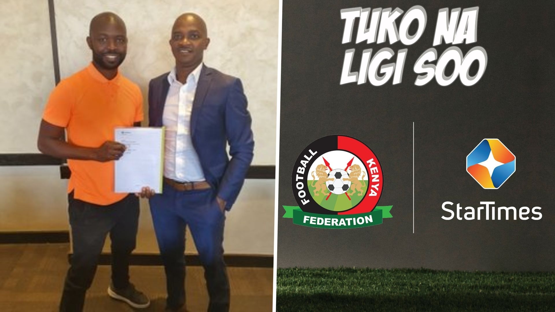 FKF President Nick Mwendwa and StarTimes.