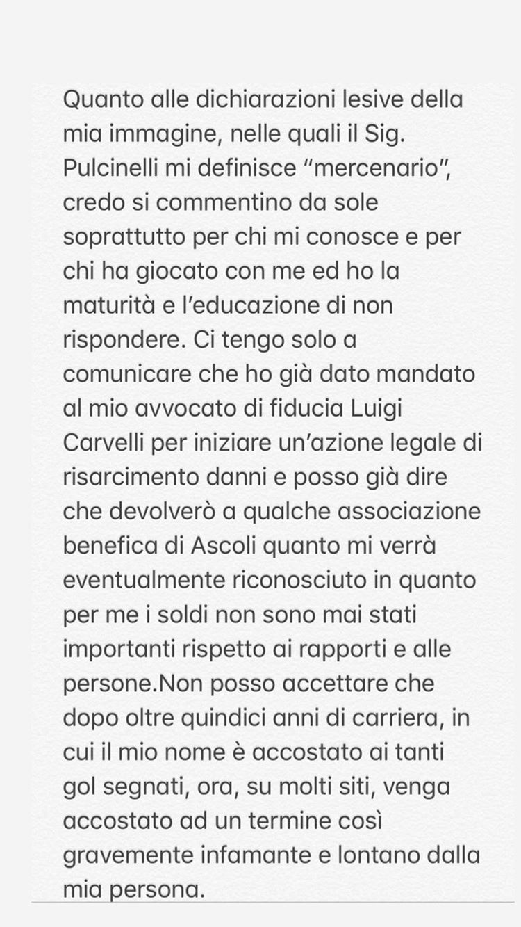 Ardemagni IG story vs. Pulcinelli