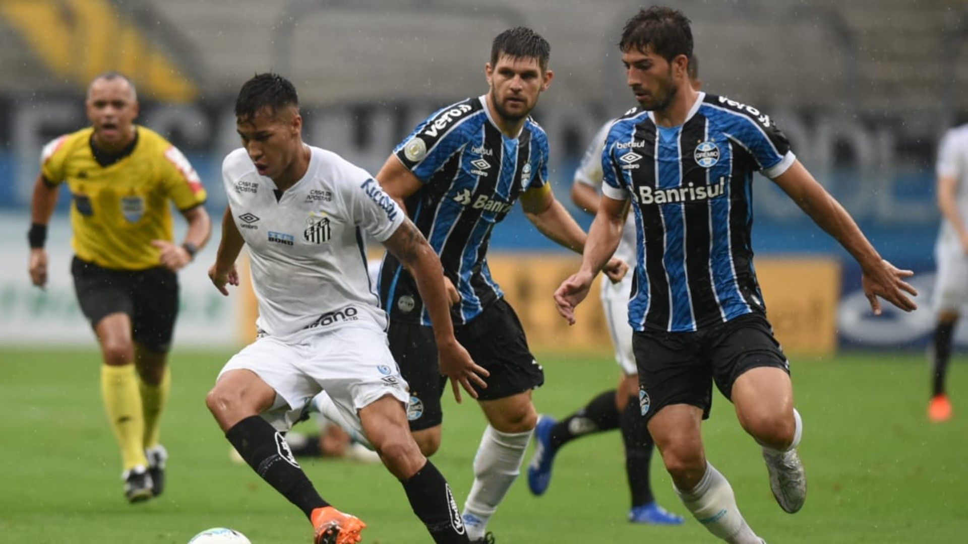 Kaio Jorge Lucas Silva Kannemann Grêmio Santos Brasileirão 03 02 2021