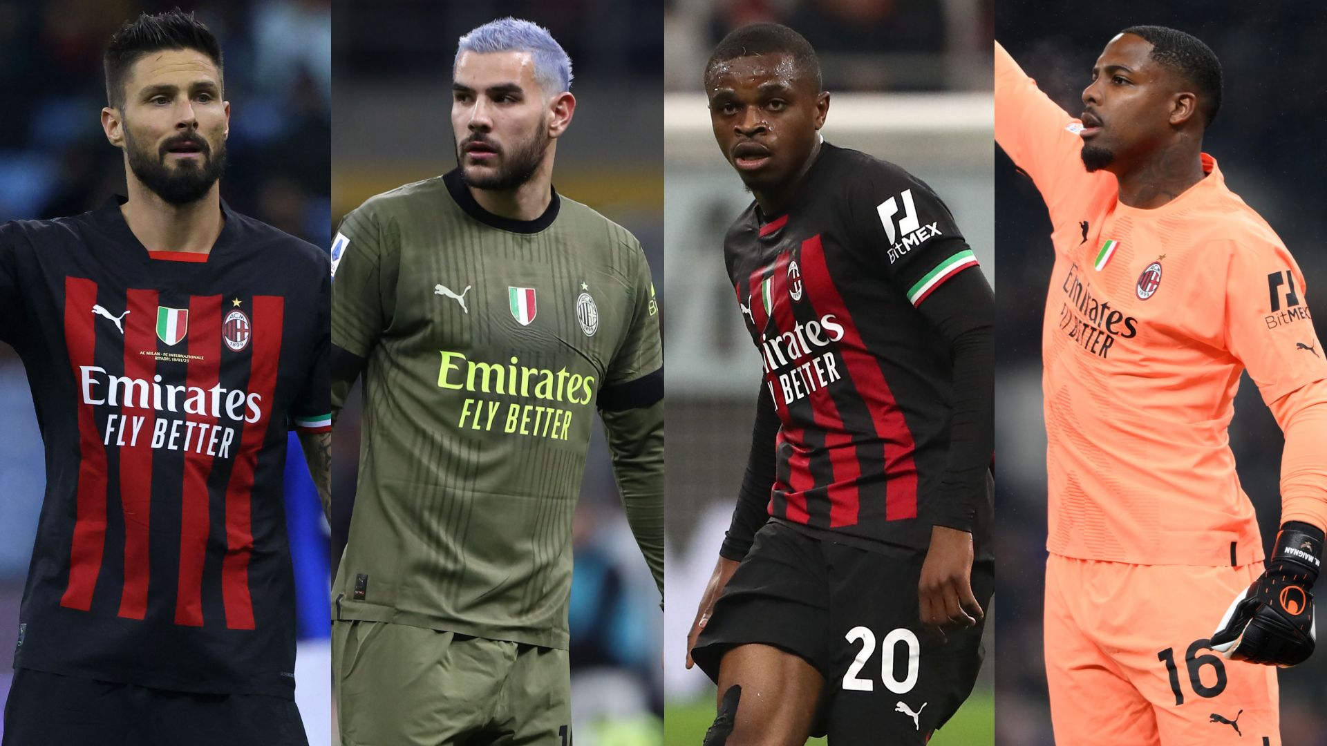 AC Milan Giroud Hernandez Kalulu Maignan