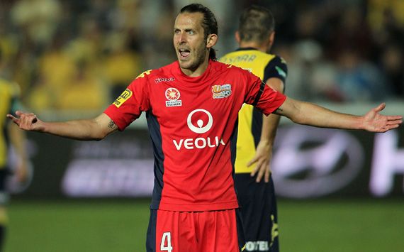 Jonathan McKain Central Coast Mariners v Adelaide United A-League elimination final 140419