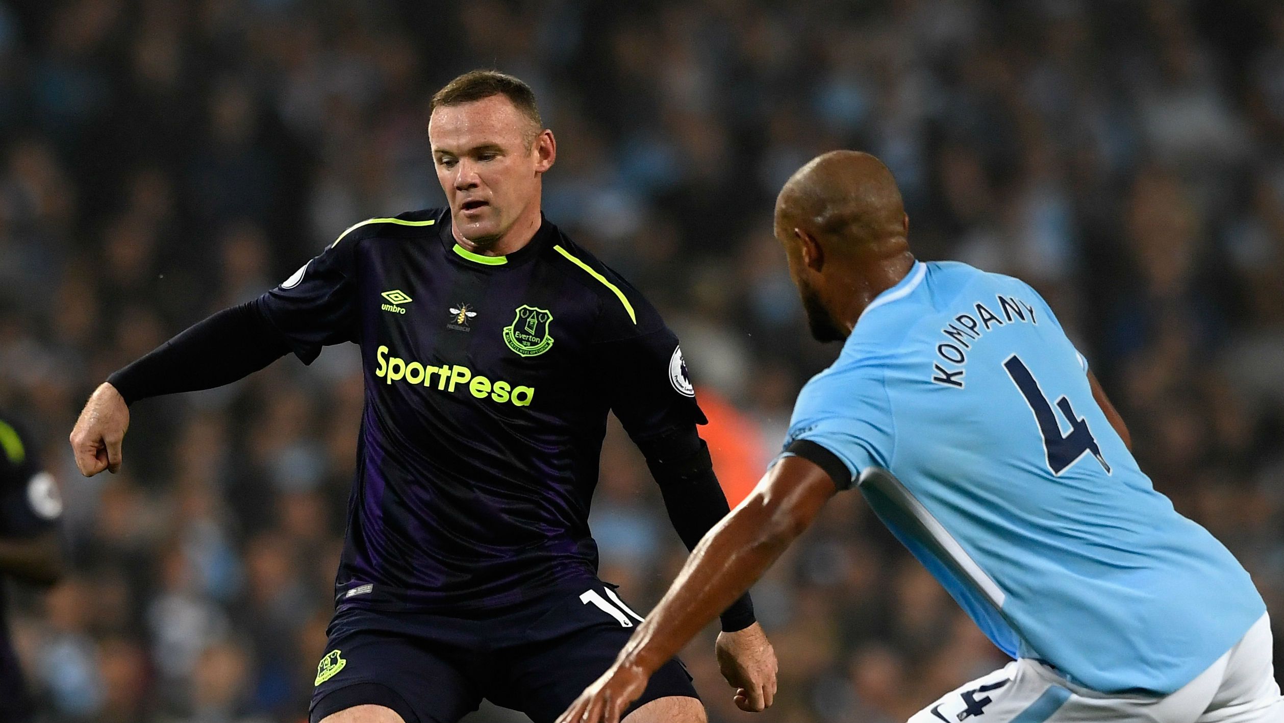 Wayne Rooney Vincent Kompany Man City Everton