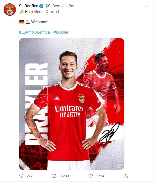 Julian Draxler tweet