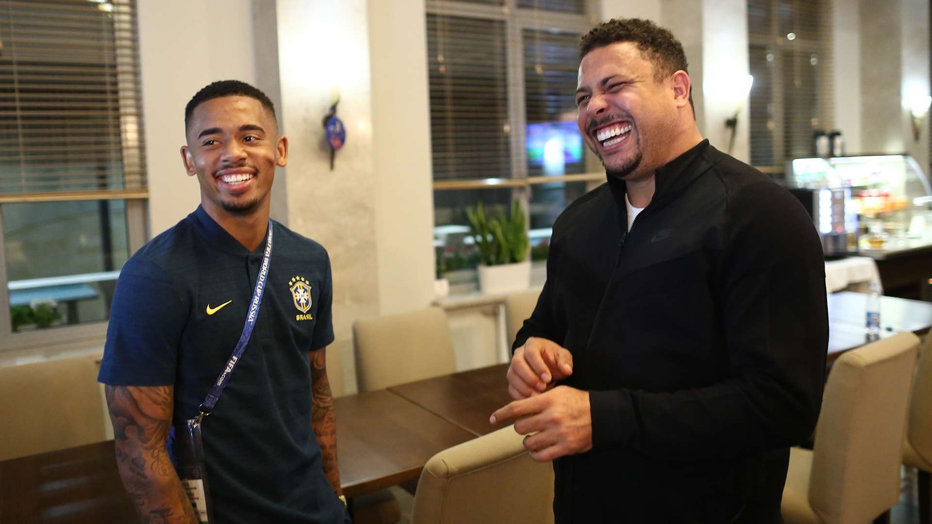 Gabriel Jesus Ronaldo Nazario visita Brasil 16062018