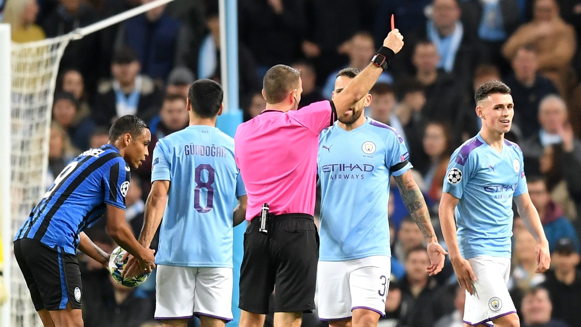 Phil Foden red card vs Atalanta, Man City