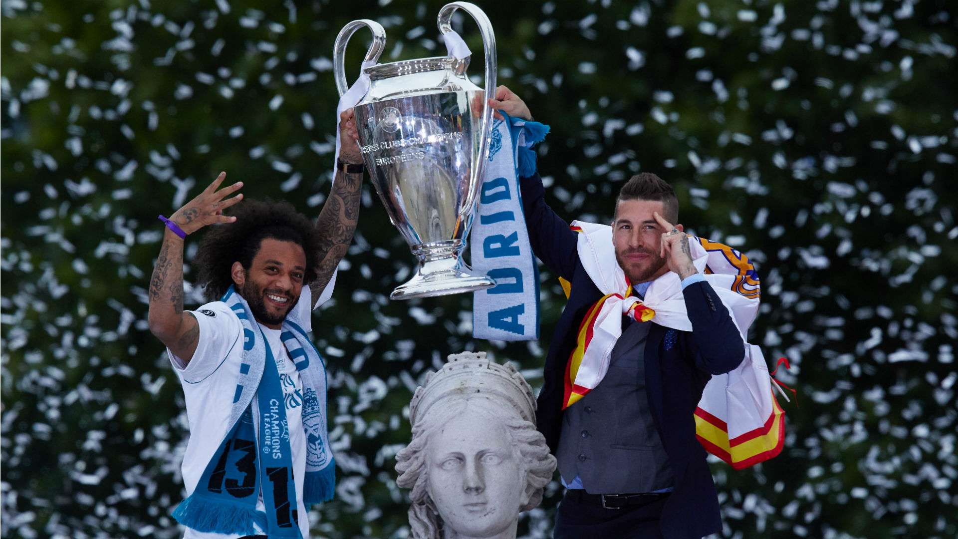 Marcelo Sergio Ramos Real Madrid celebration