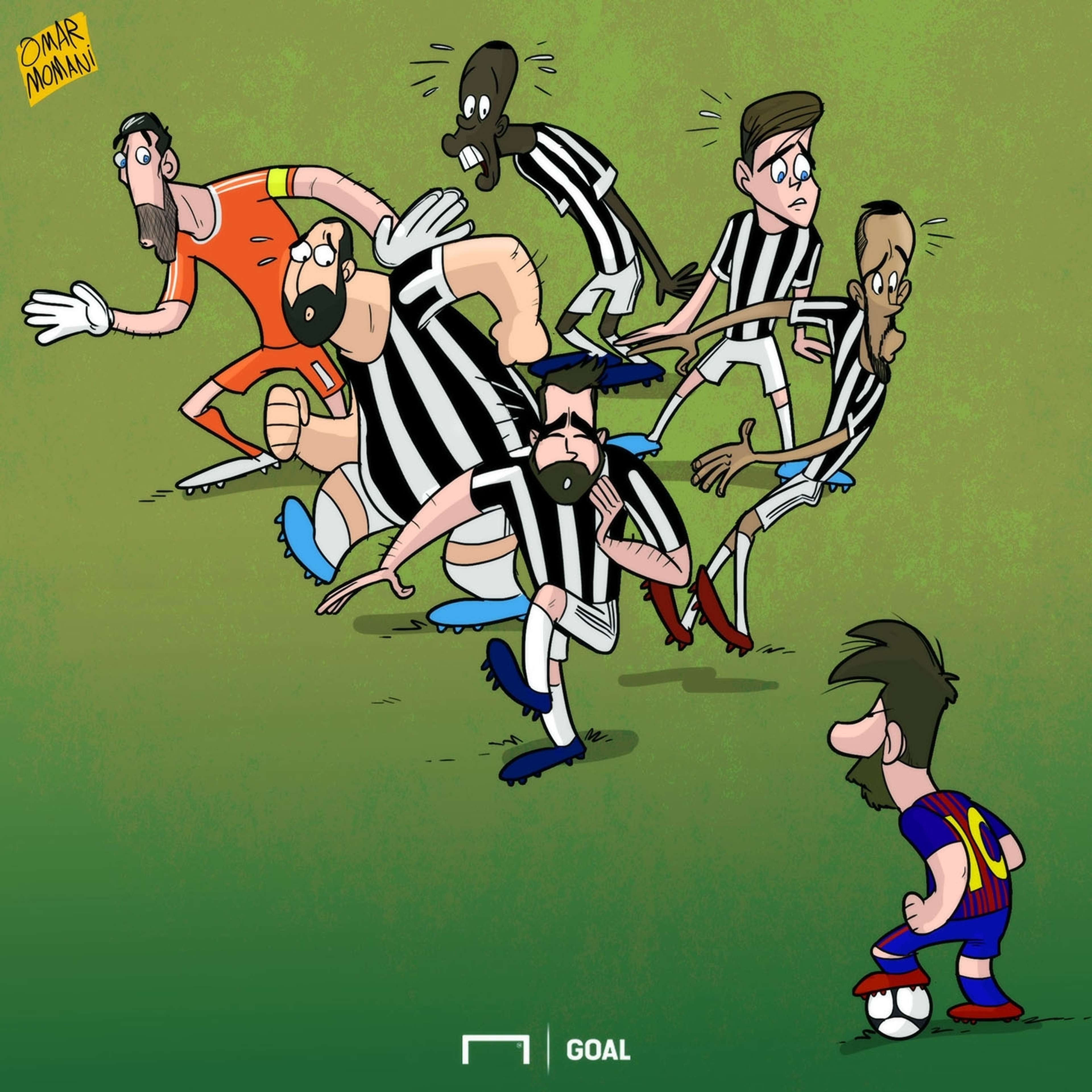 Kartun Goal Internasional 2017 - Lionel Messi Vs Juventus