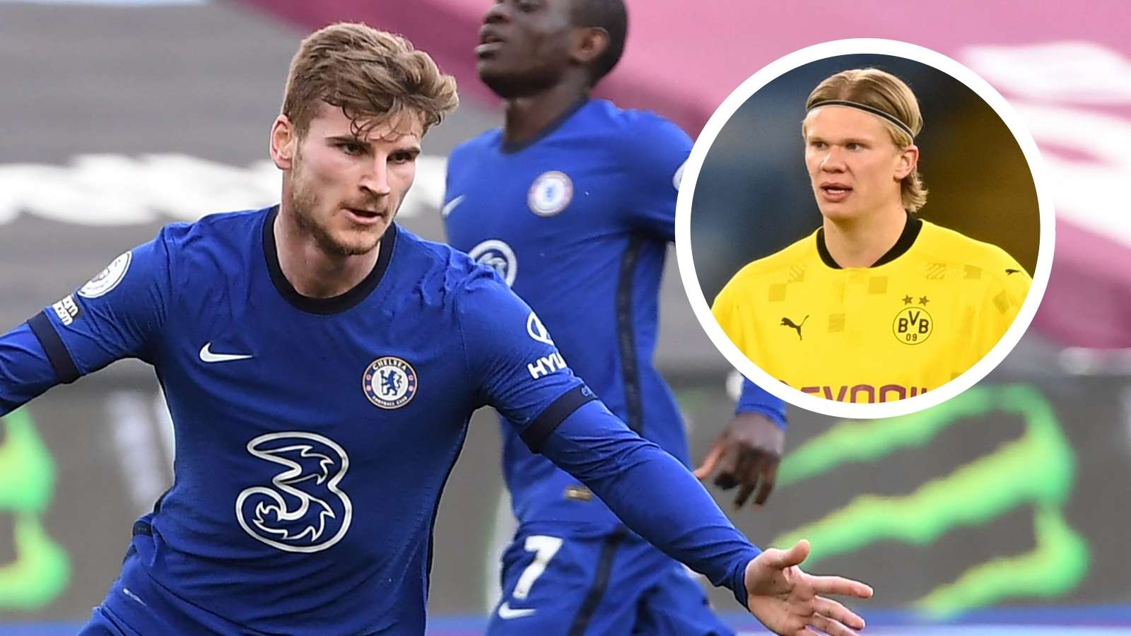 Timo Werner Erling Haaland Chelsea GFX