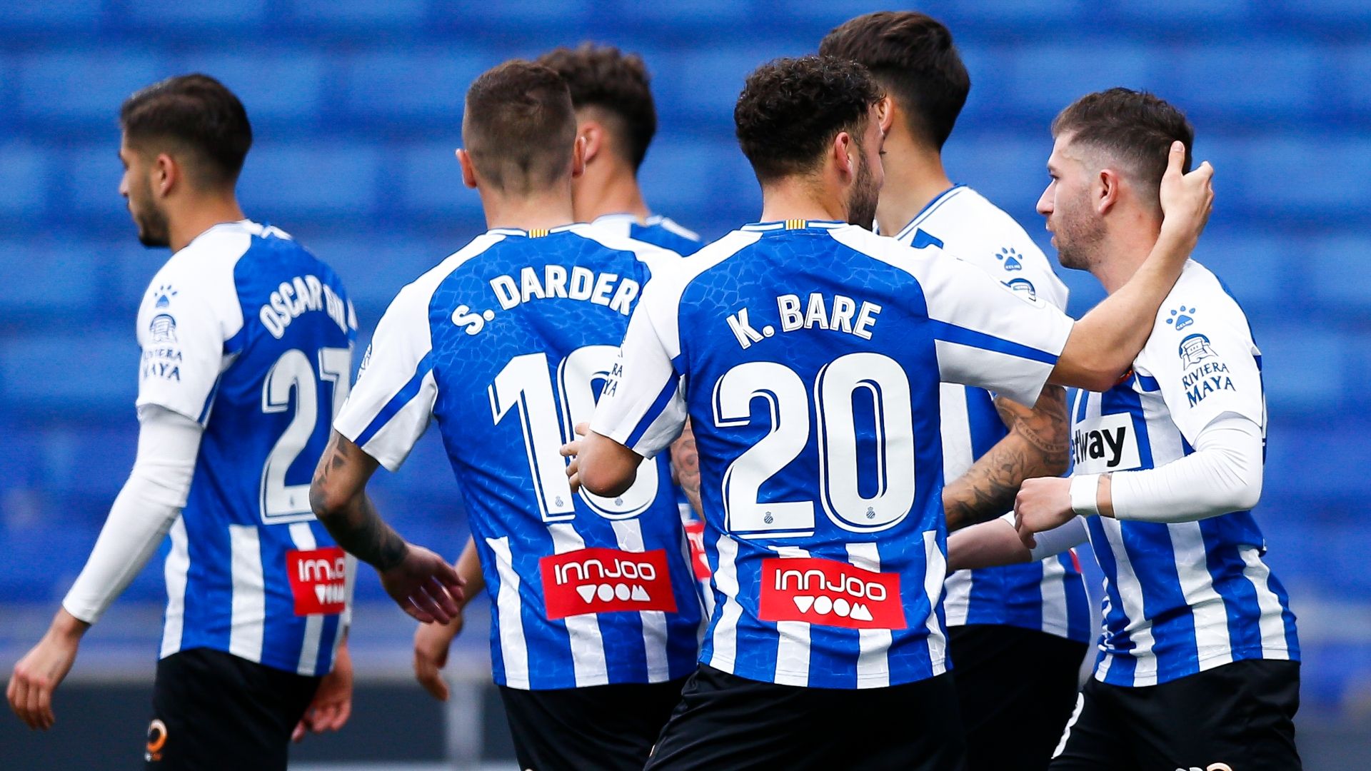 Espanyol celebrating Las Palmas