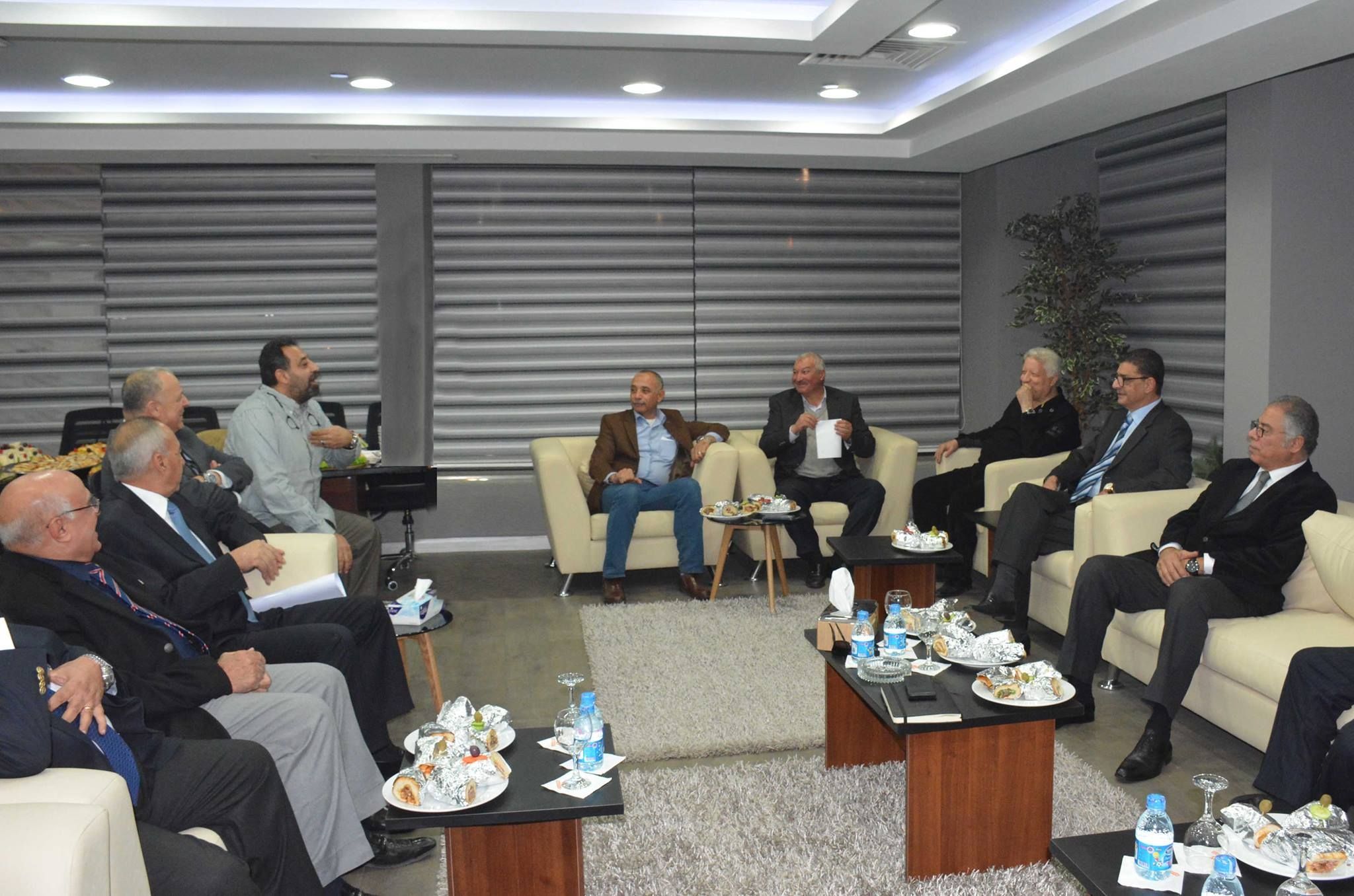 Meeting of the Football Association in the presence of Murtada Mansour Zamalek president and  Mahmoud Taher Al-Ahly president