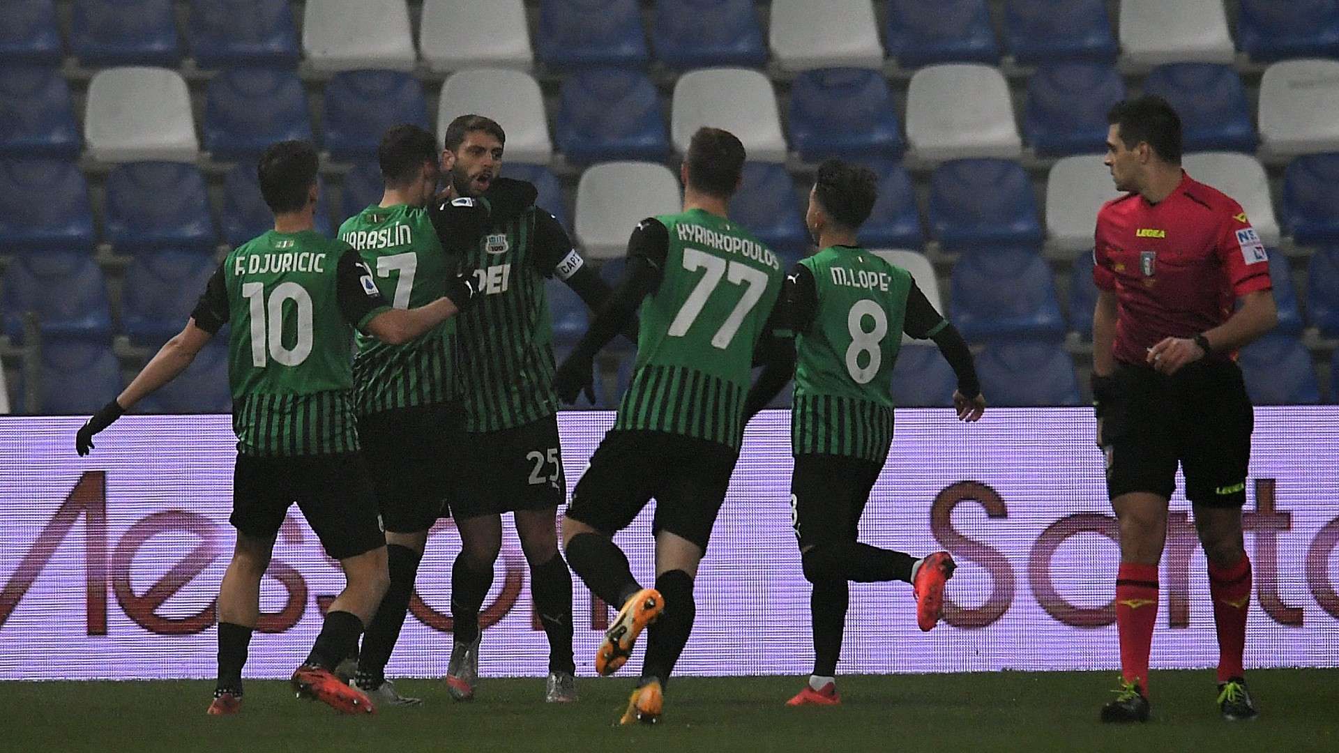 Berardi celebration - Sassuolo Benevento - Serie A 2020/21