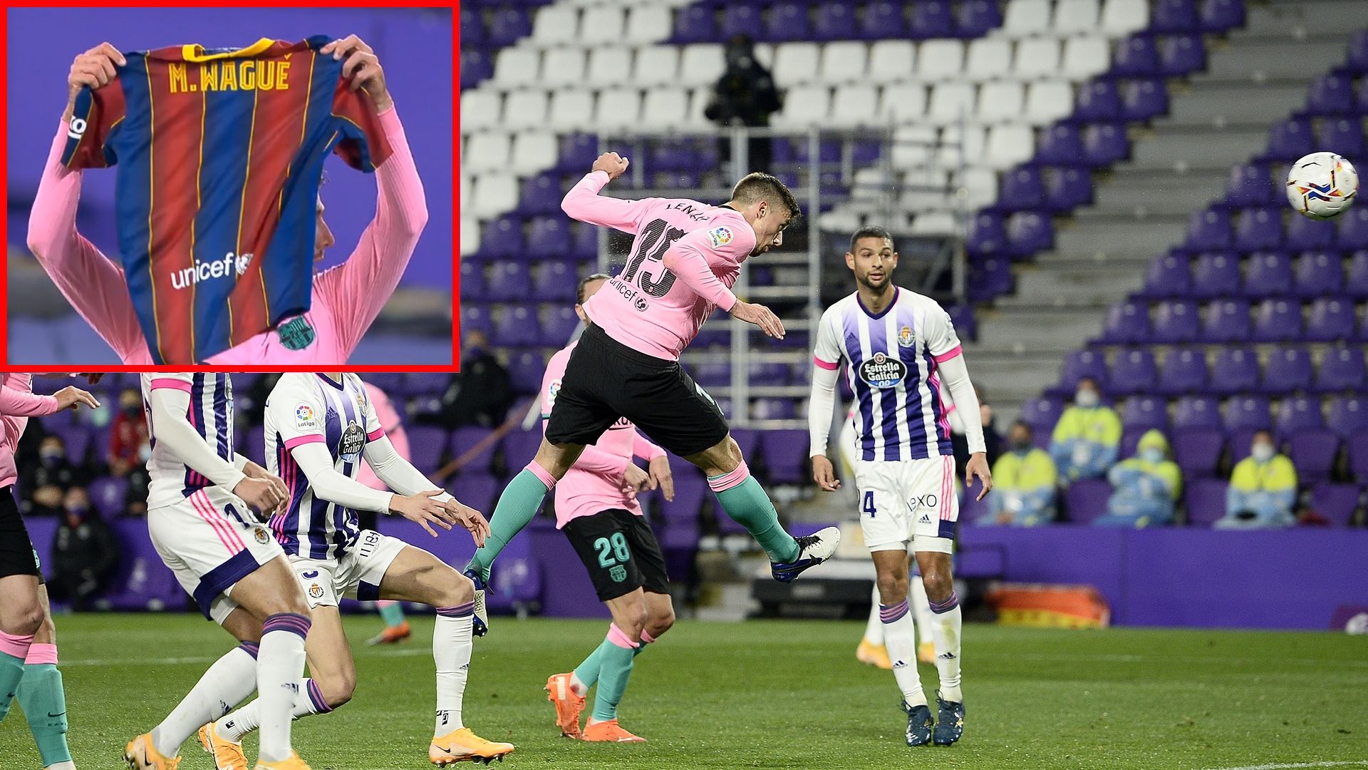 Lenglet marca y dedica el gol a Wague, Barcelona