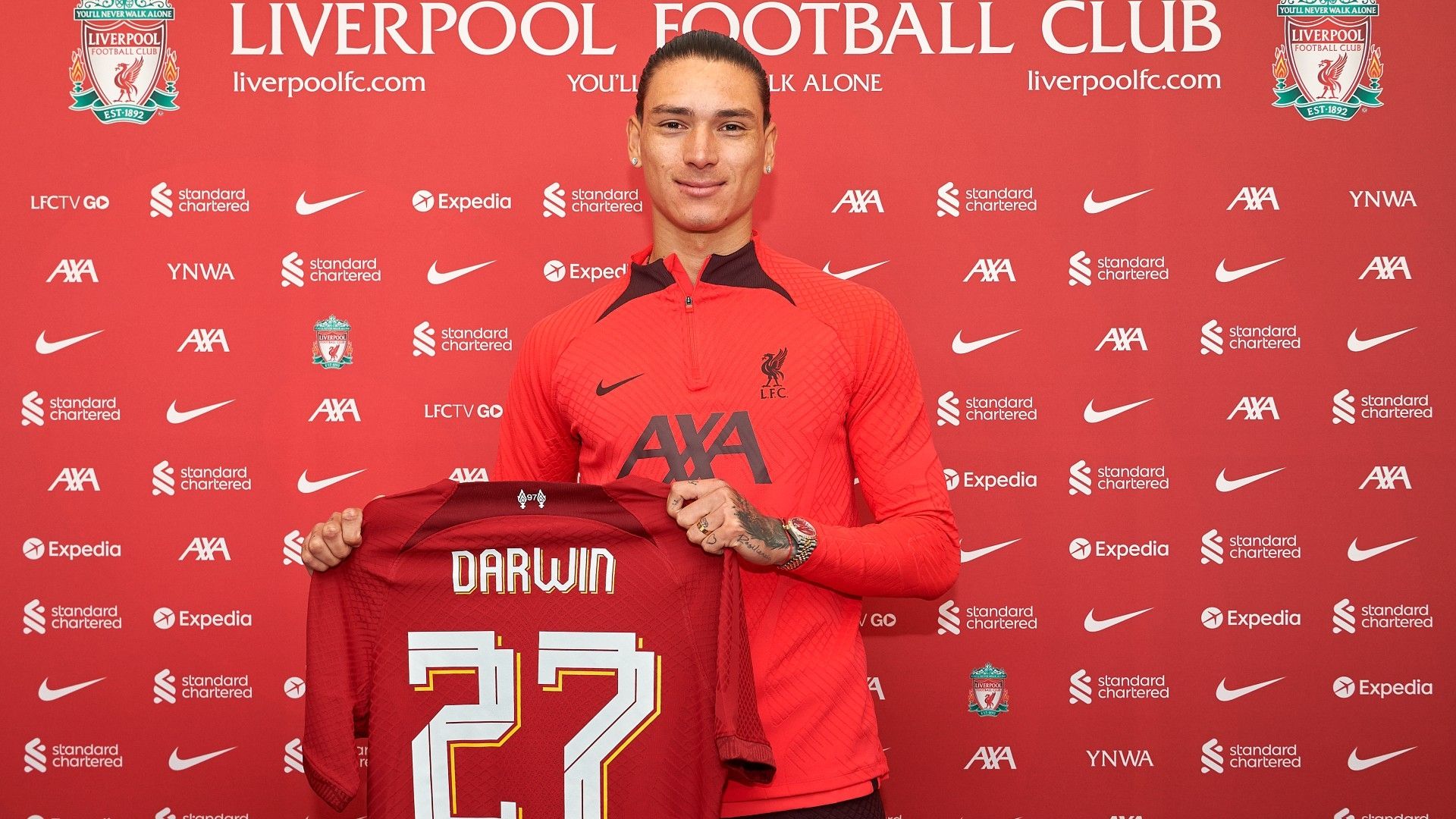 Darwin Nunez Liverpool unveiling