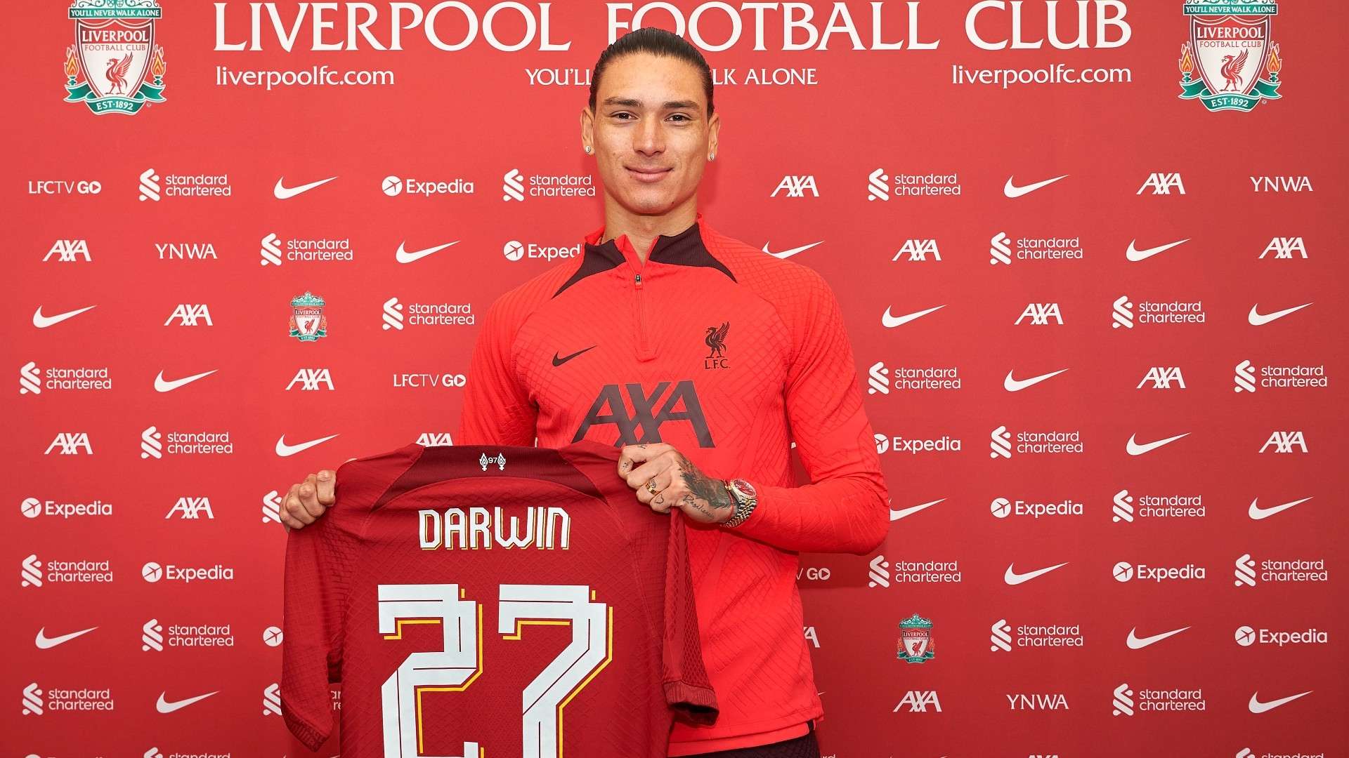 Darwin Nunez Liverpool unveiling