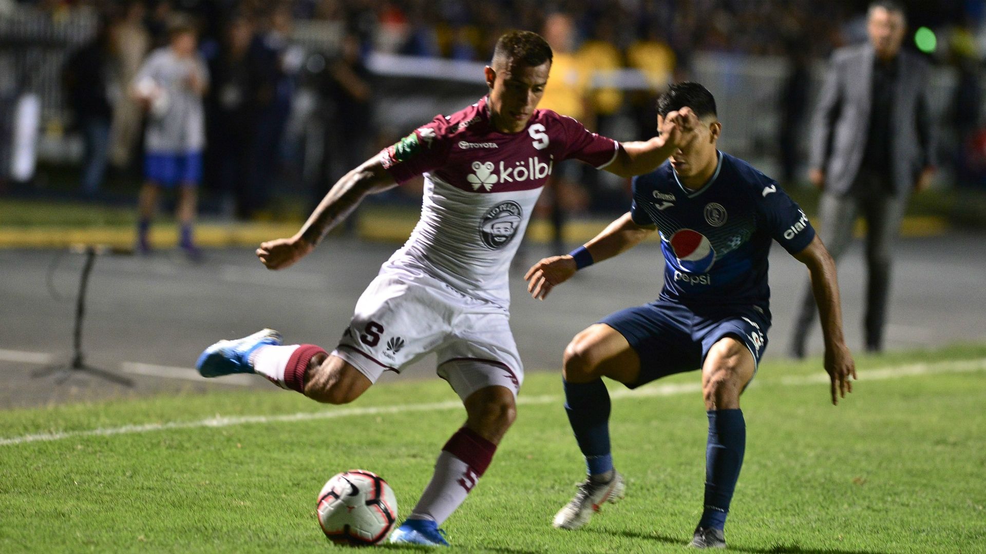 Kevin Lopez Motagua and Randall Leal Saprissa Liga Concacaf Final 2019 11262019