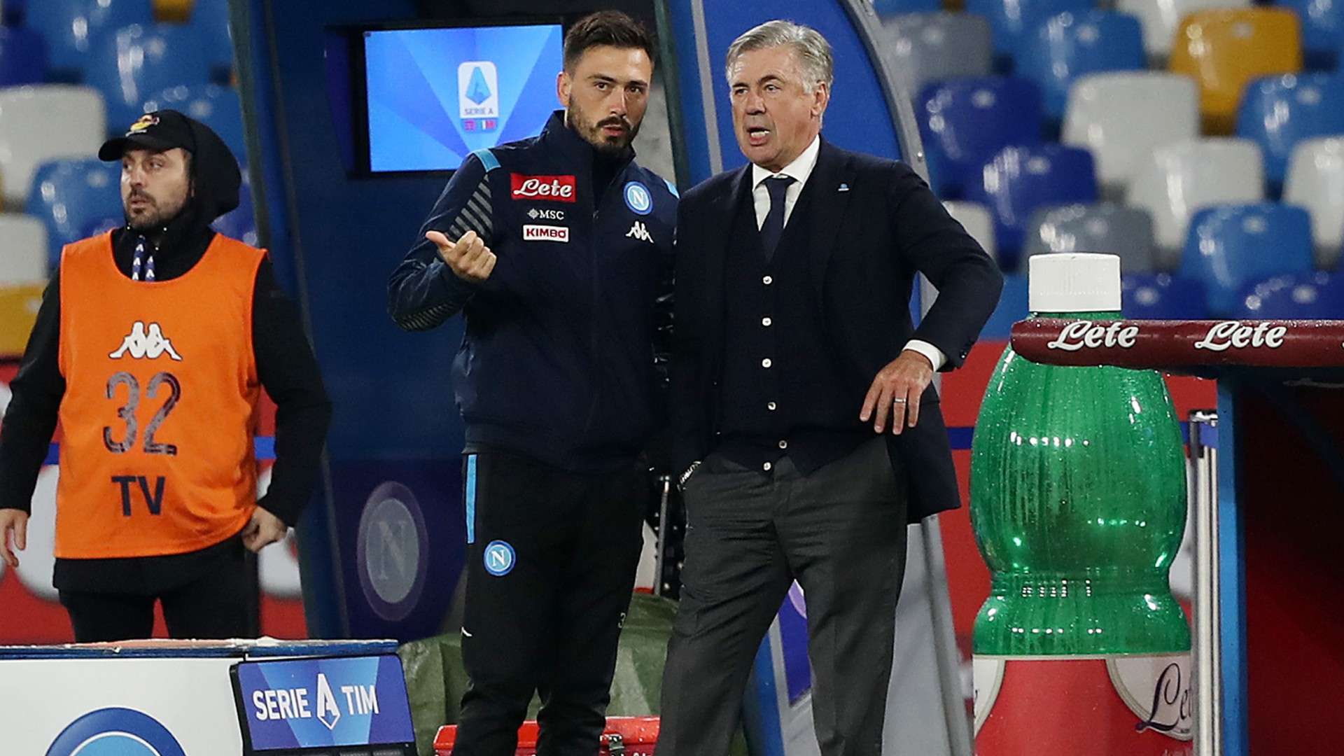 Carlo and Davide Ancelotti - Napoli Genoa