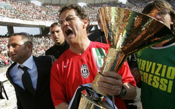 Fabio Capello celebrates Juventus Scudetto