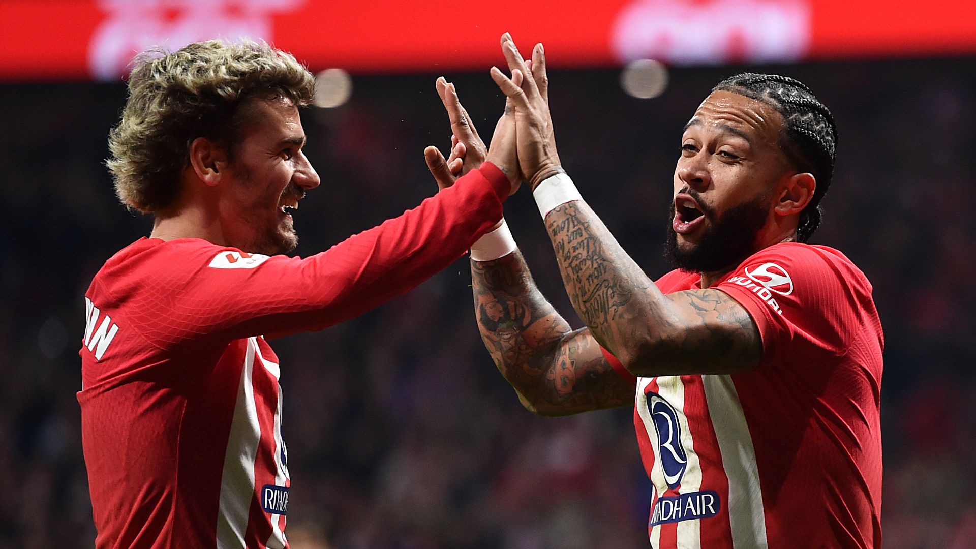 Antoine Griezmann Memphis Depay Atletico Madrid 2023-24