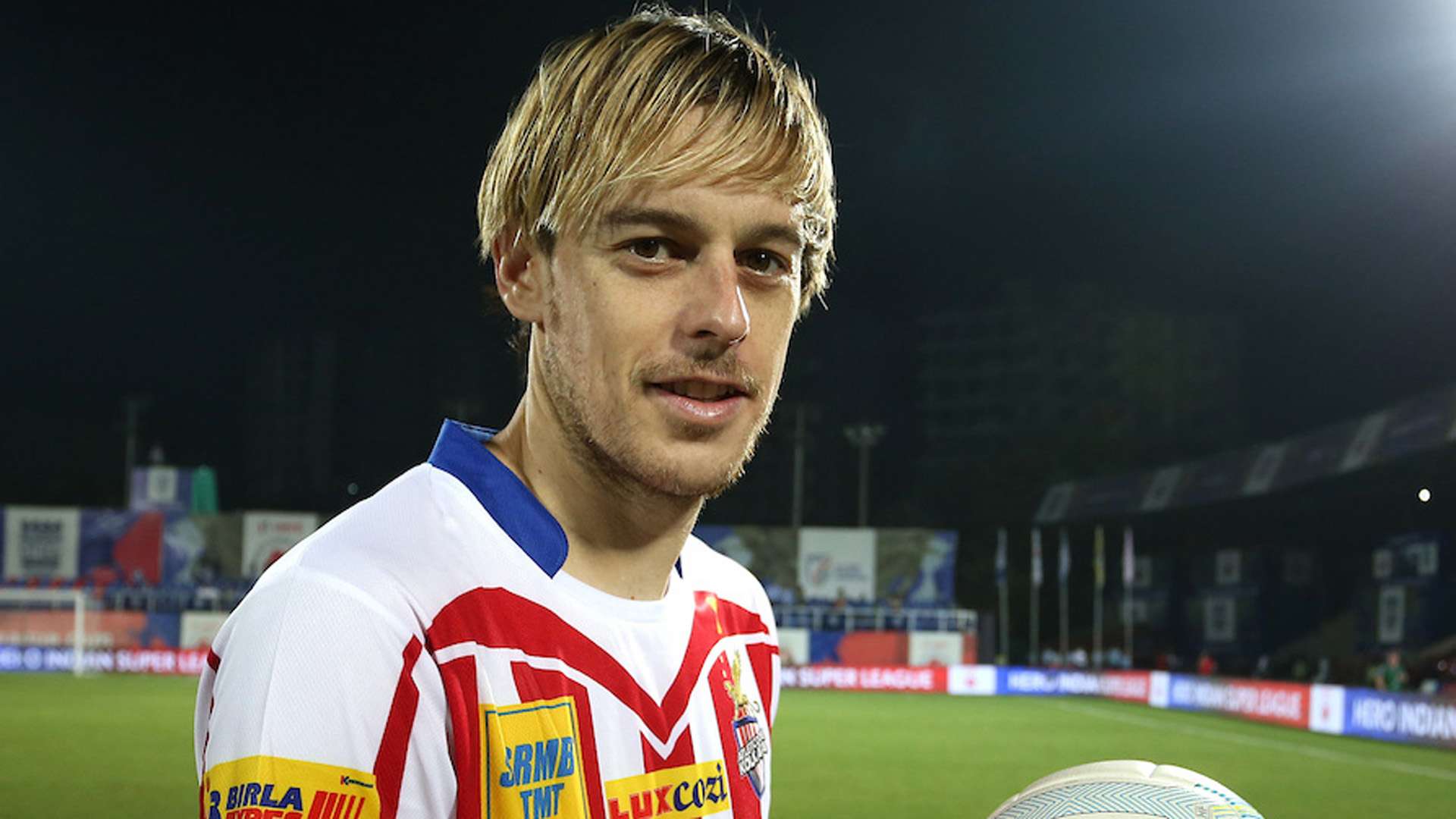 Javie Lara Atletico de Kolkata celebrating after qualifying to the Hero ISL 2016 final