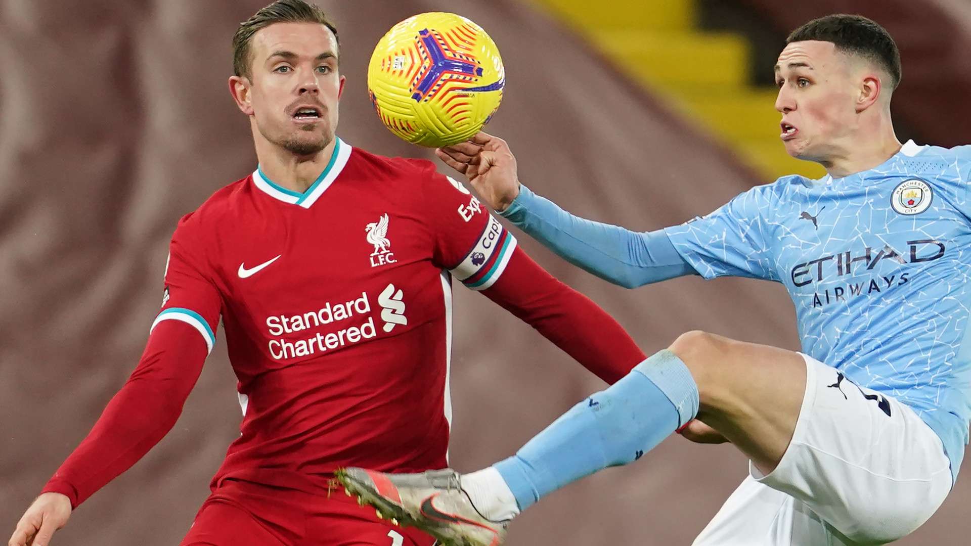 JORDAN HENDERSON LIVERPOOL PHIL FODEN MANCHESTER CITY PREMIER LEAGUE 07022021