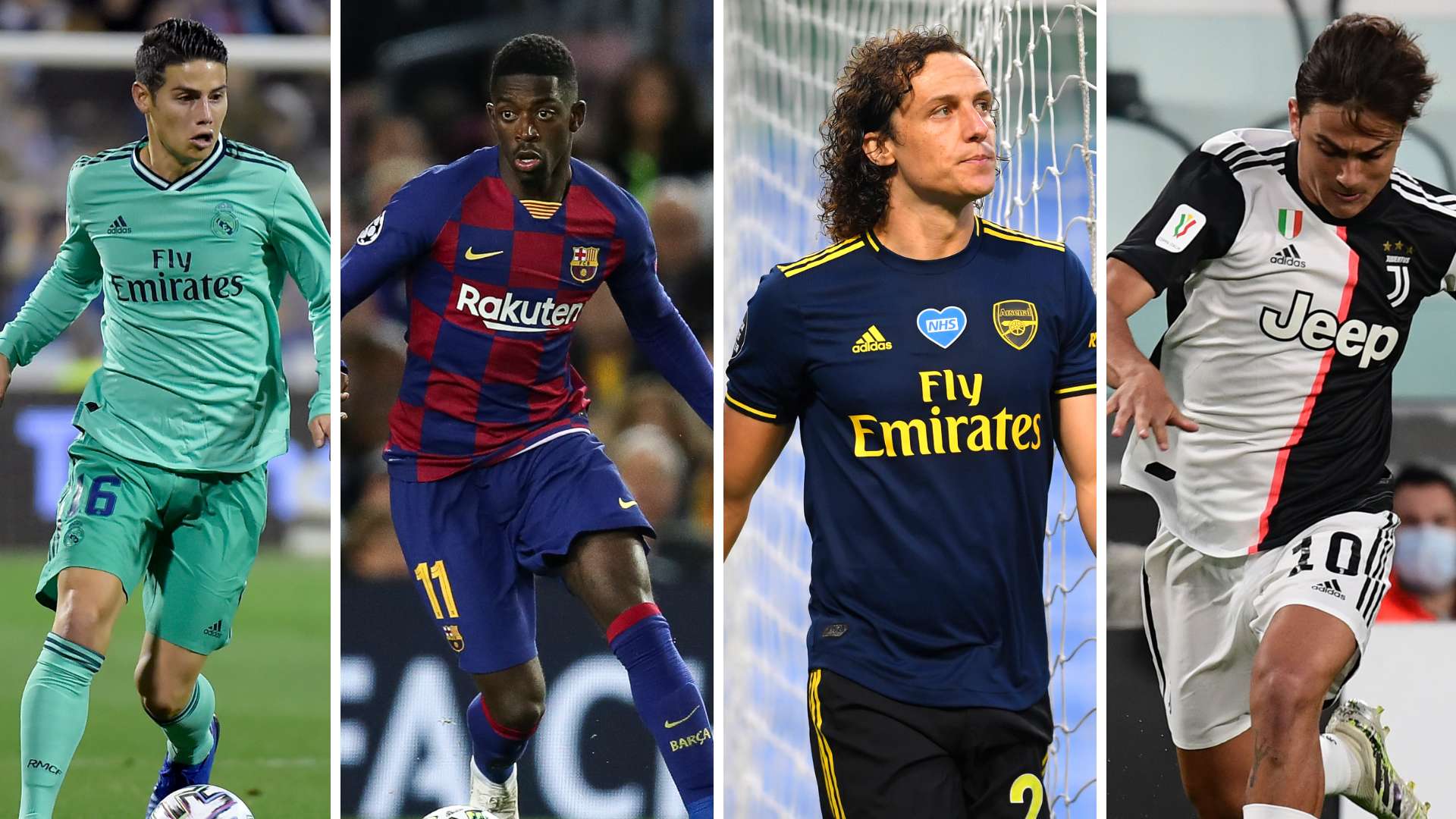 James, Dembele, David Luiz y Dybala