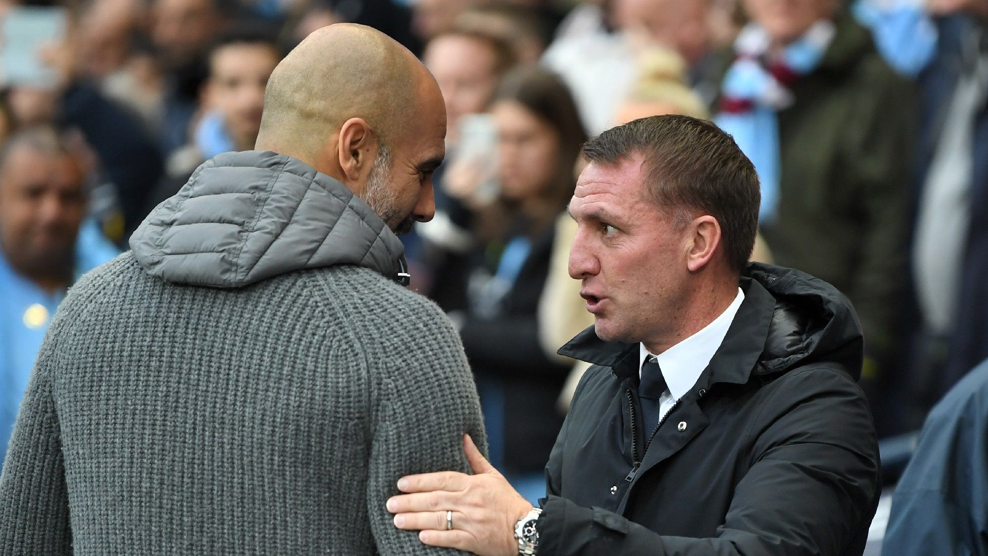 Pep Guardiola Brendan Rodgers 2018-19