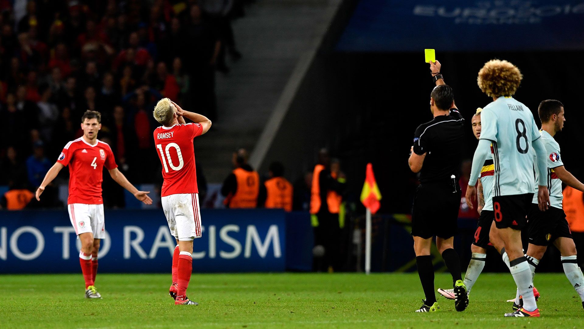 Aaron Ramsey Wales Belgium Euro 2016
