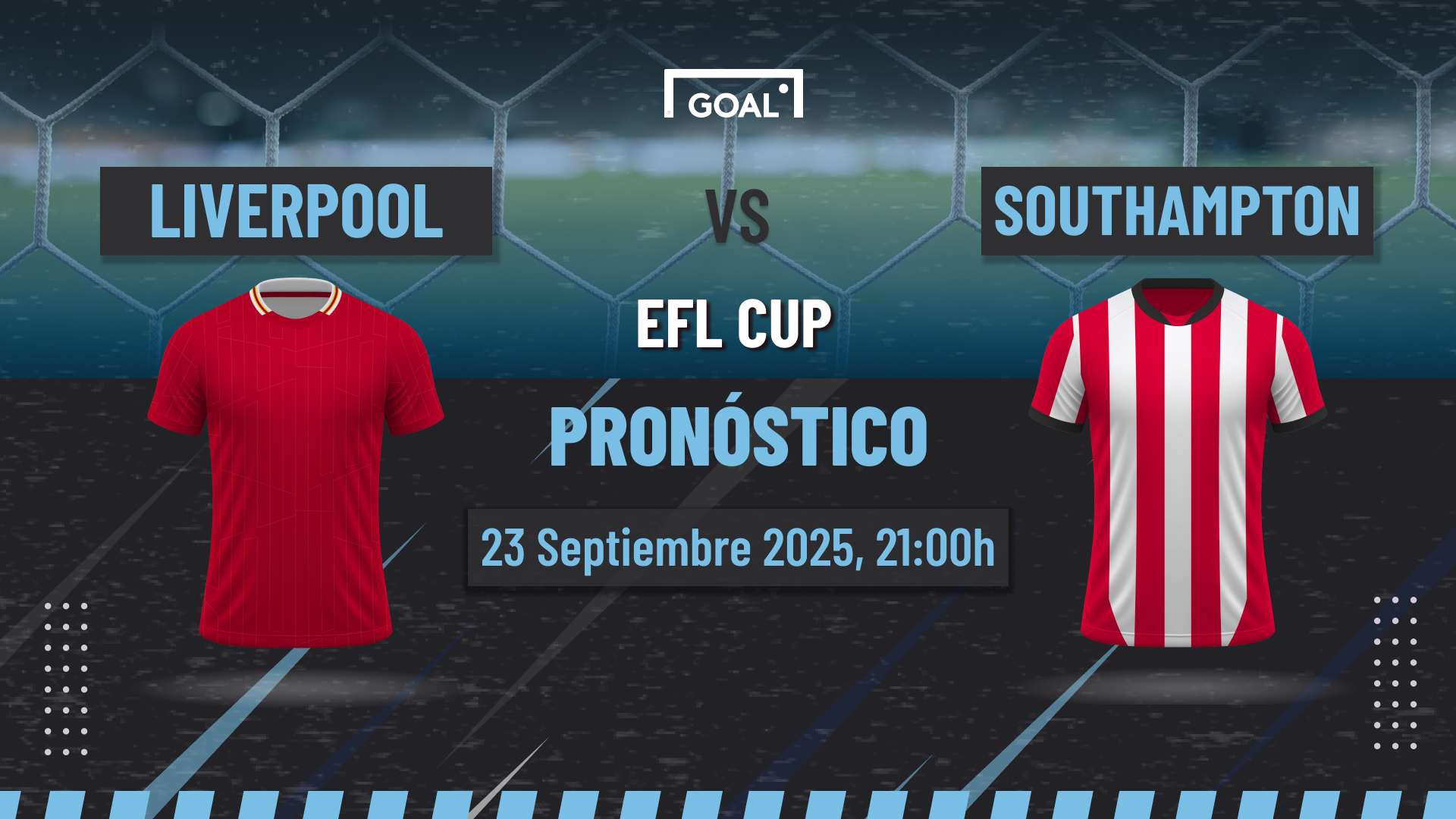 Liverpool vs Southampton Pronóstico y Apuestas EFL CUP | 23/09/25