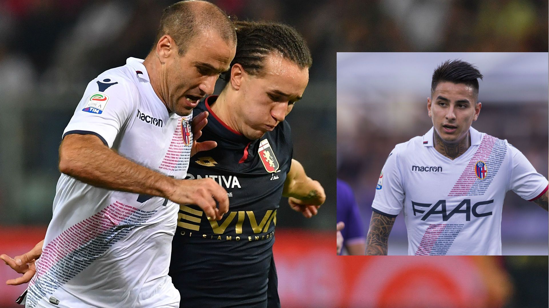 Erick Pulgar Diego Laxalt Rodrigo Palacio Bologna Genoa 300917