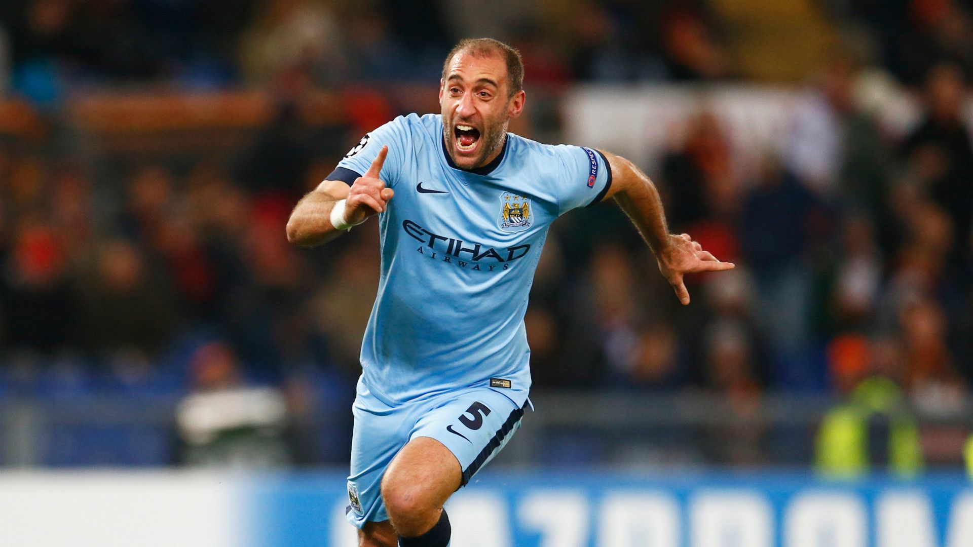 Pablo Zabaleta Manchester City Roma 10122014