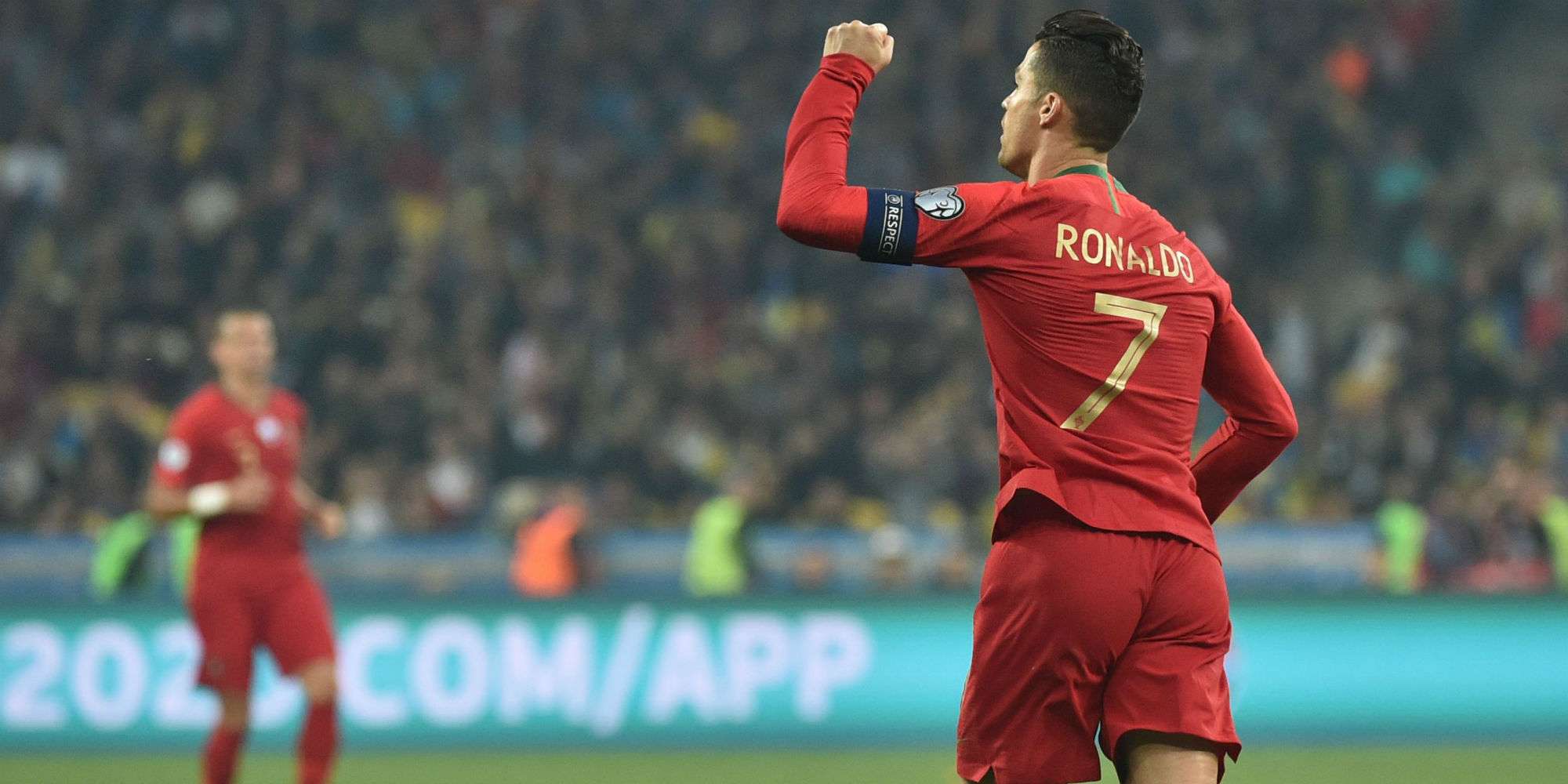 Cristiano Ronaldo Ukraine Portugal Euro 2020 qualification match