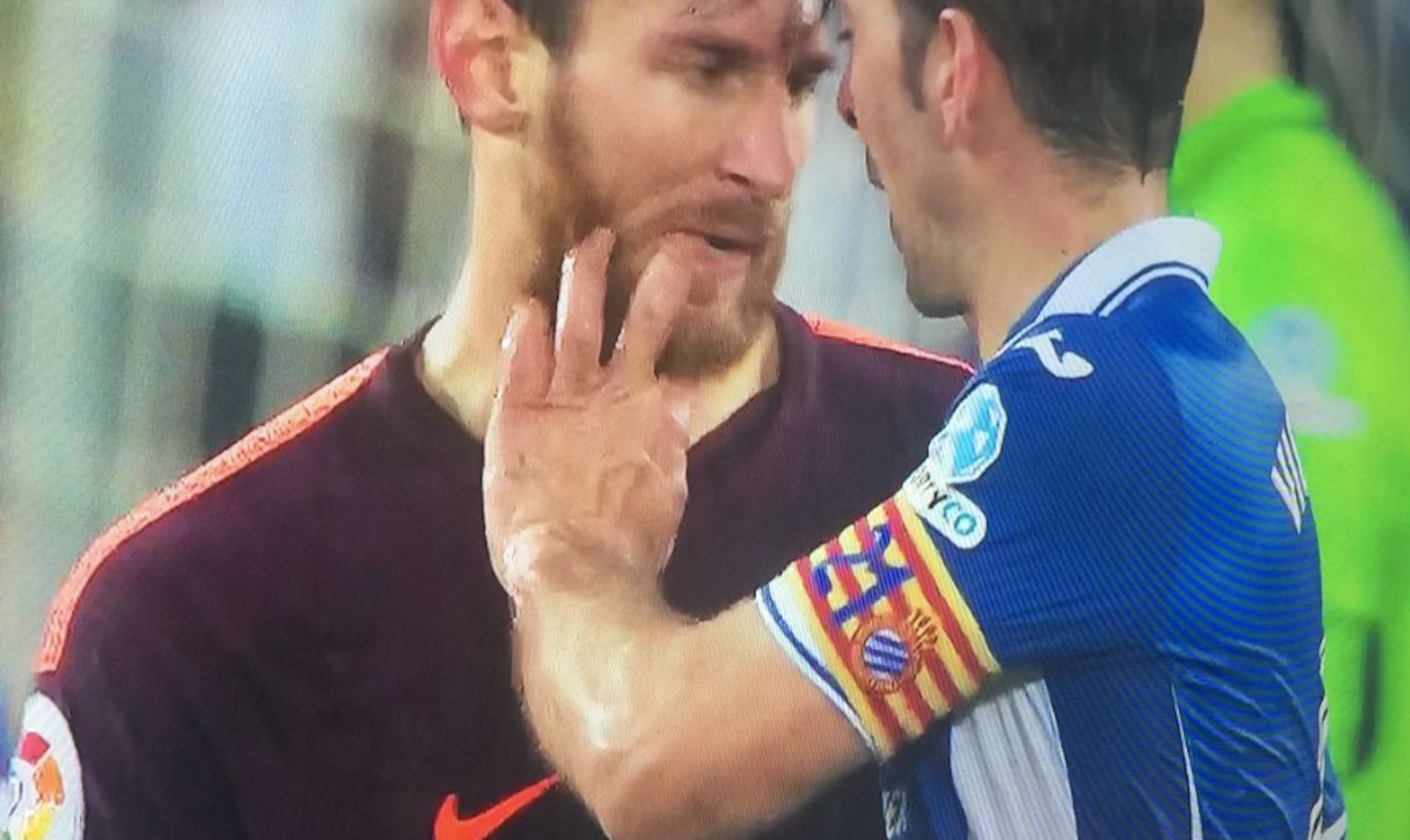 Messi Victor Sanchez Espanyol Barcelona