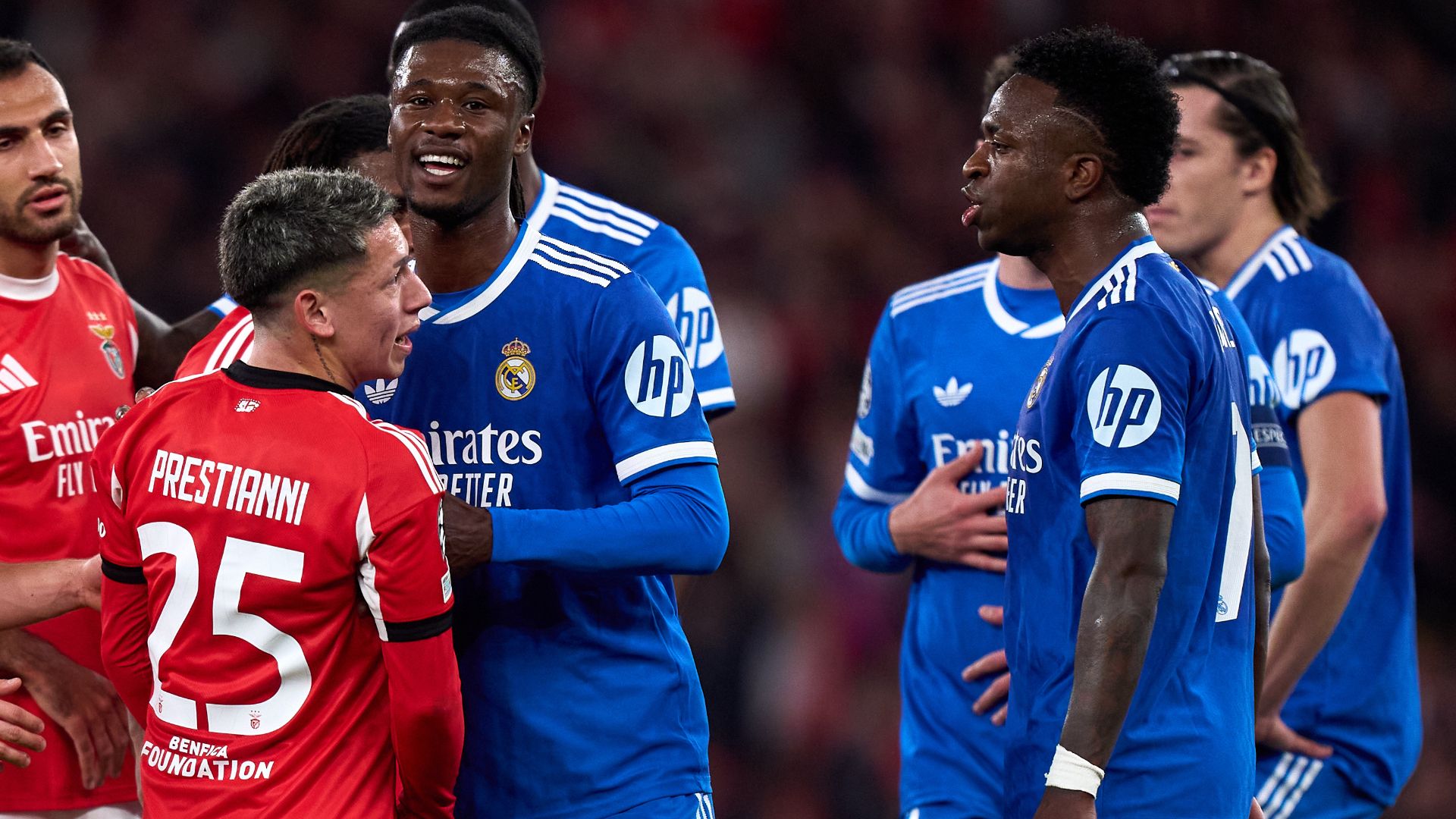 Vinicius Junior Prestianni Benfica Real Madrid