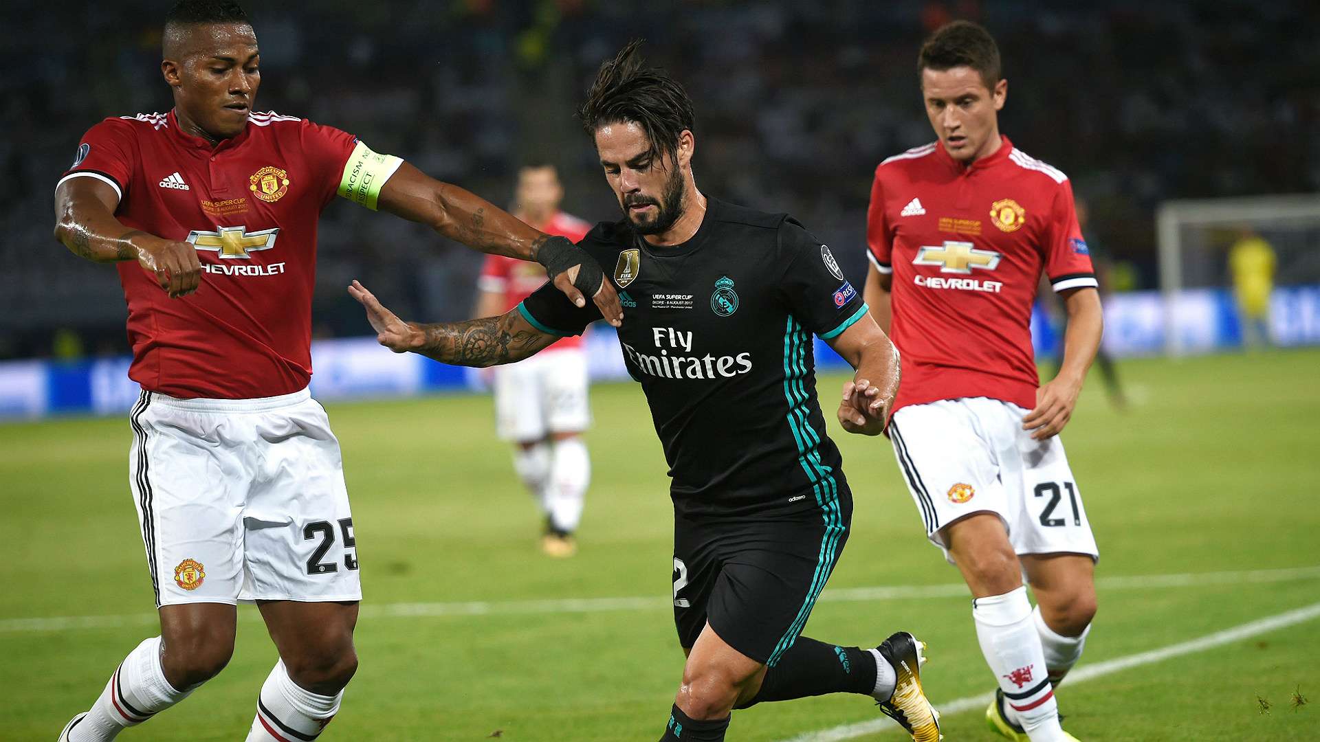 Antonio Valencia Isco Alarcon Real Madrid Manchester United UEFA Supercup