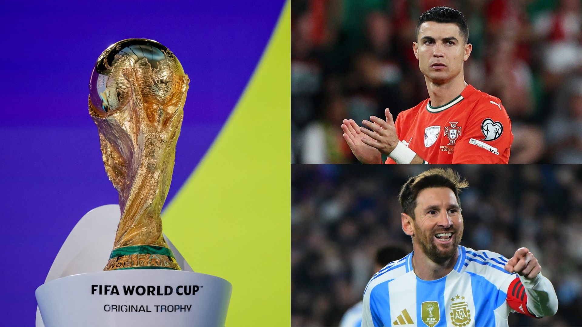 World Cup 2026 trophy Cristiano Ronaldo Lionel Messi