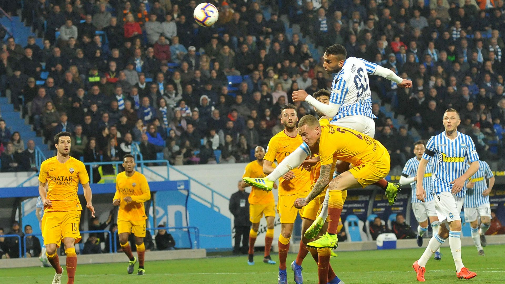 Mohamed Fares Rick Karsdorp SPAL Roma Serie A