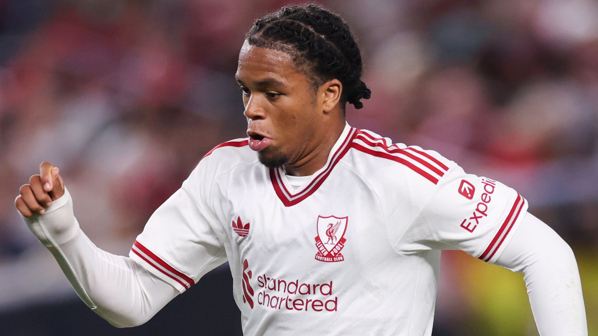 Rio Ngumoha Liverpool 2026 pre-season away kit