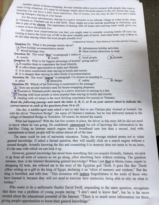 Đề thi THPTQG 2020