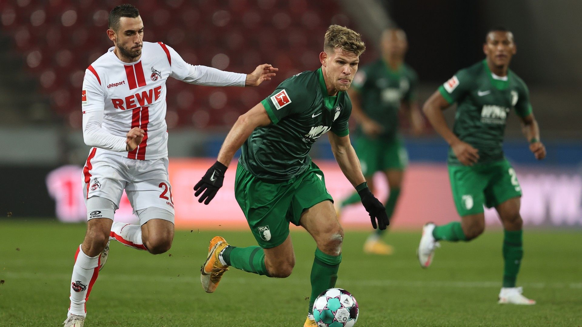 Ellyes Skhiri Florian Niederlechner Augsburg Köln Bundesliga 02012021